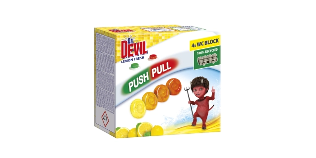 Dr. DEVIL WC PUSH PULL GEL 4x20 g Lemon Fresh                                                                                                                                                                                                             